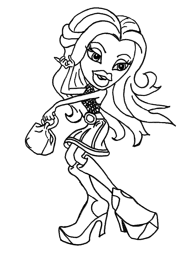 Dibujo para colorear: Bratz (Dibujos animados) #32395 - Dibujos para Colorear e Imprimir Gratis