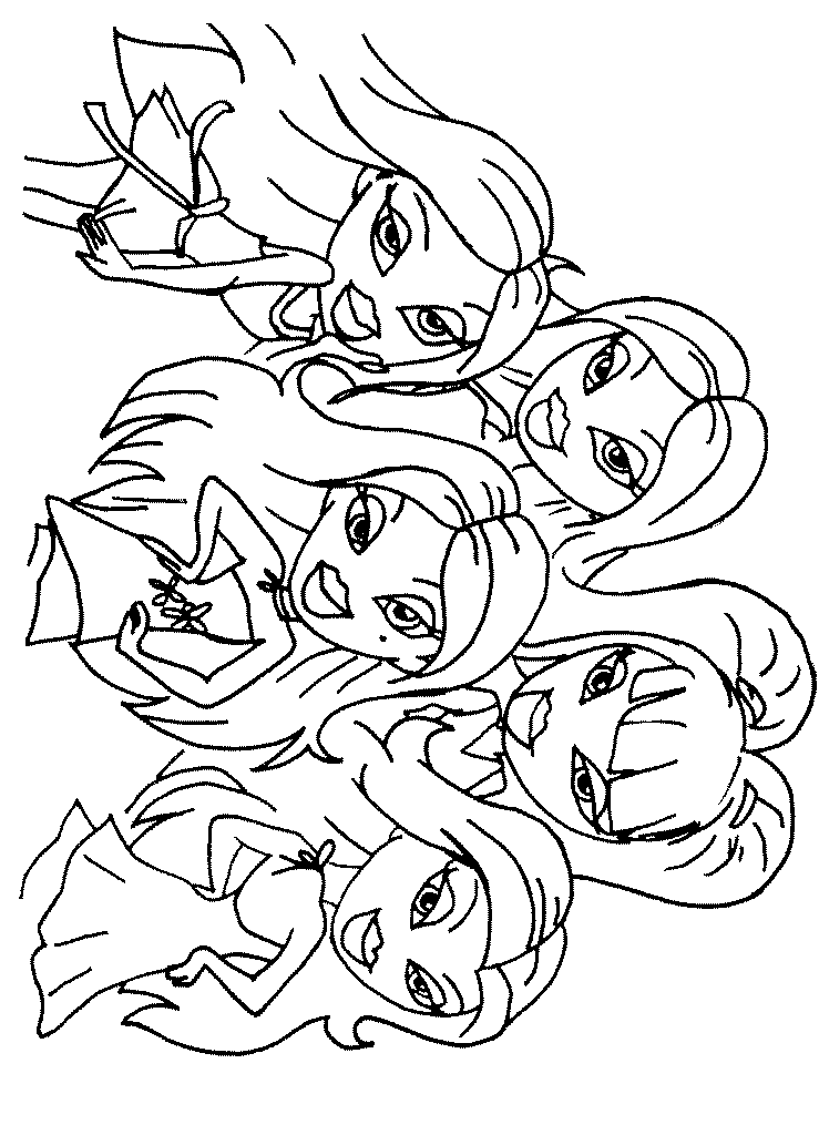 Dibujo para colorear: Bratz (Dibujos animados) #32400 - Dibujos para Colorear e Imprimir Gratis