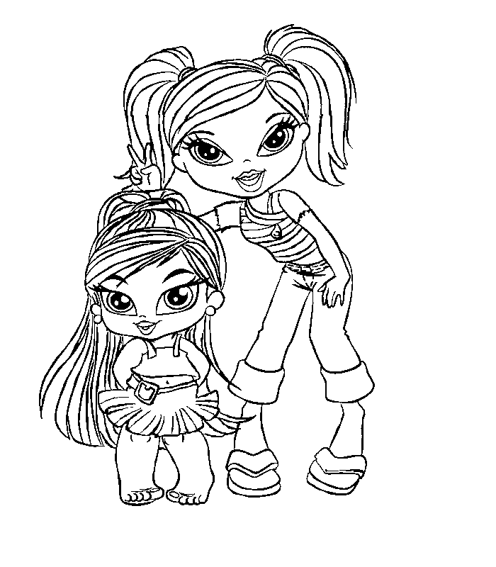 Dibujo para colorear: Bratz (Dibujos animados) #32402 - Dibujos para Colorear e Imprimir Gratis