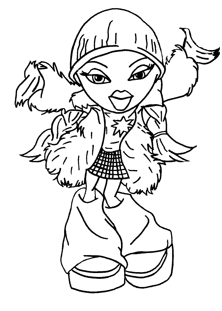 Dibujo para colorear: Bratz (Dibujos animados) #32404 - Dibujos para Colorear e Imprimir Gratis