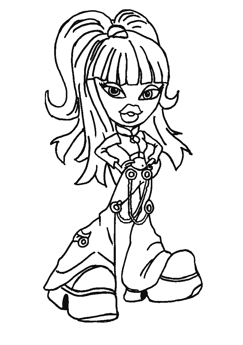 Dibujo para colorear: Bratz (Dibujos animados) #32409 - Dibujos para Colorear e Imprimir Gratis