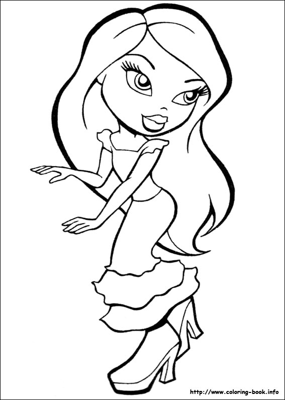 Dibujo para colorear: Bratz (Dibujos animados) #32410 - Dibujos para Colorear e Imprimir Gratis