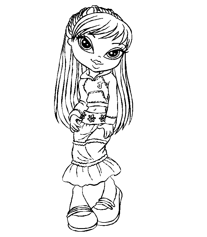 Dibujo para colorear: Bratz (Dibujos animados) #32426 - Dibujos para Colorear e Imprimir Gratis