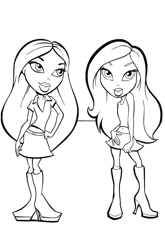 Dibujo para colorear: Bratz (Dibujos animados) #32440 - Dibujos para Colorear e Imprimir Gratis