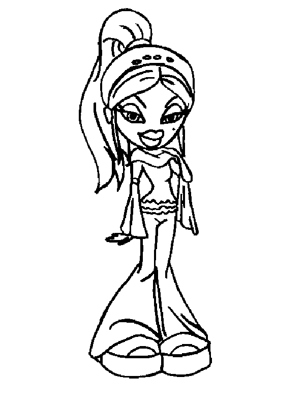 Dibujo para colorear: Bratz (Dibujos animados) #32452 - Dibujos para Colorear e Imprimir Gratis