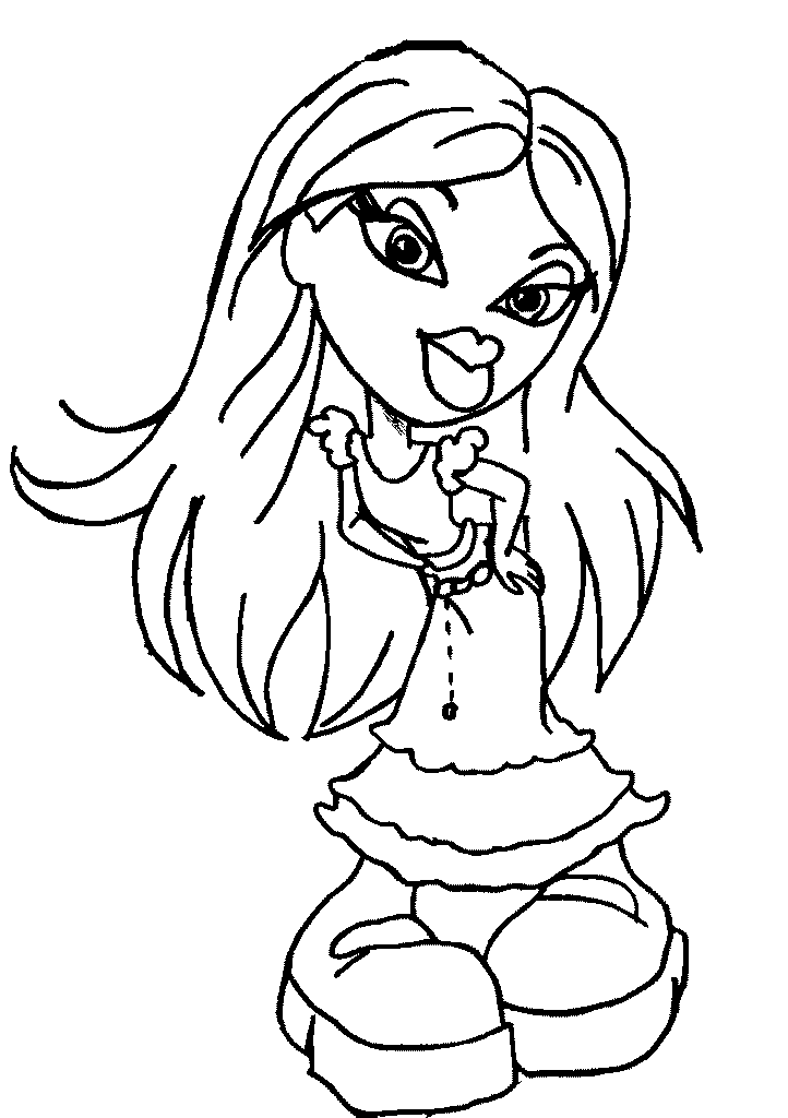 Dibujo para colorear: Bratz (Dibujos animados) #32460 - Dibujos para Colorear e Imprimir Gratis