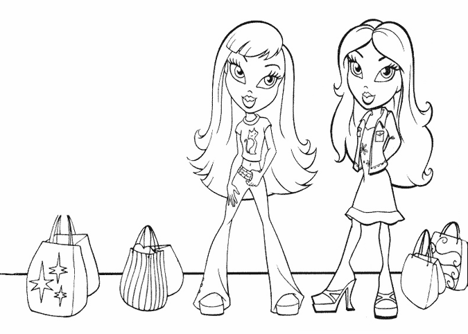 Dibujo para colorear: Bratz (Dibujos animados) #32461 - Dibujos para Colorear e Imprimir Gratis