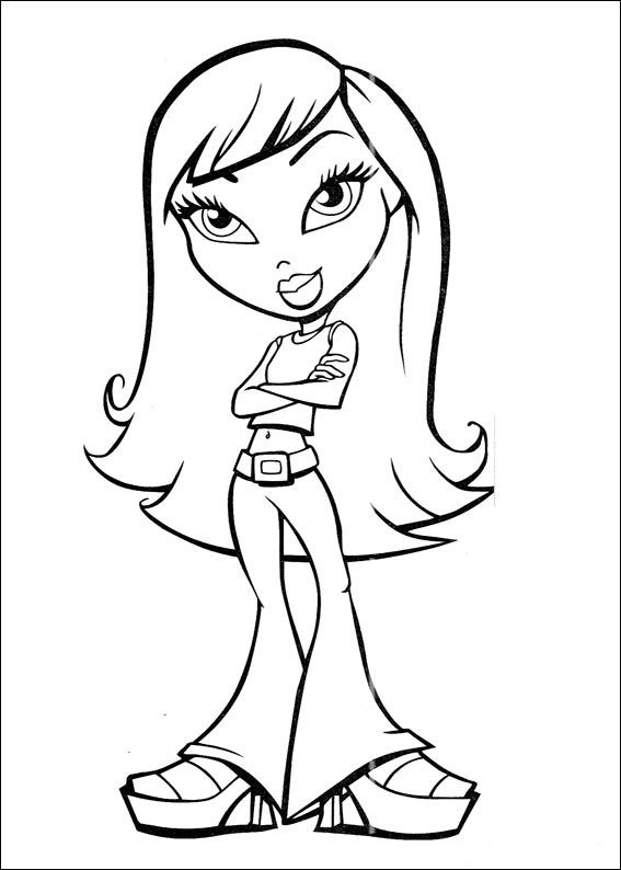 Dibujo para colorear: Bratz (Dibujos animados) #32462 - Dibujos para Colorear e Imprimir Gratis