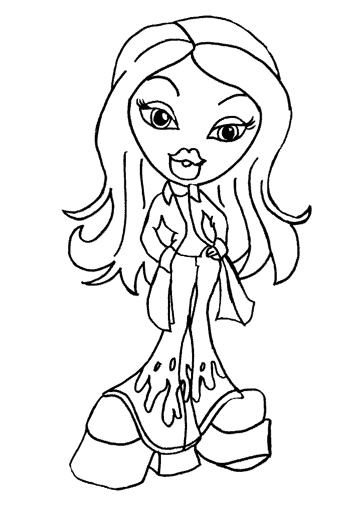 Dibujo para colorear: Bratz (Dibujos animados) #32470 - Dibujos para Colorear e Imprimir Gratis