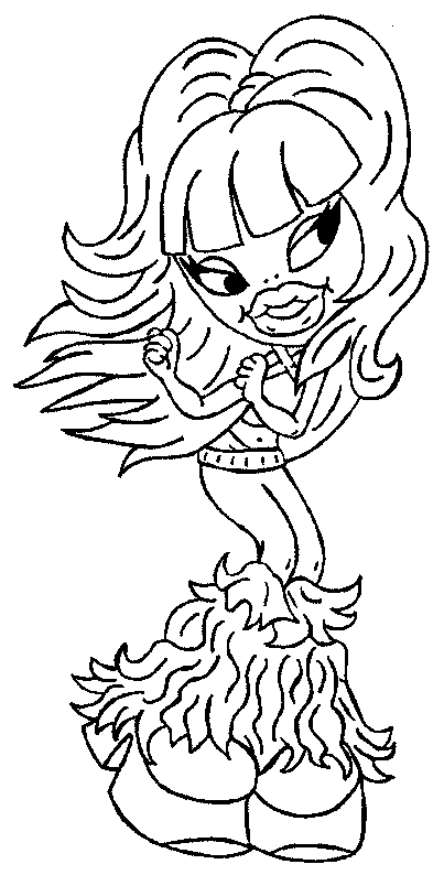 Dibujo para colorear: Bratz (Dibujos animados) #32471 - Dibujos para Colorear e Imprimir Gratis