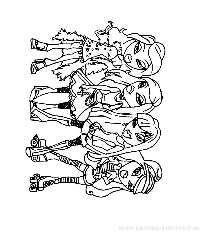 Dibujo para colorear: Bratz (Dibujos animados) #32474 - Dibujos para Colorear e Imprimir Gratis