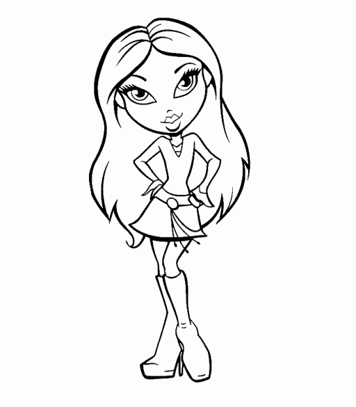 Dibujo para colorear: Bratz (Dibujos animados) #32477 - Dibujos para Colorear e Imprimir Gratis