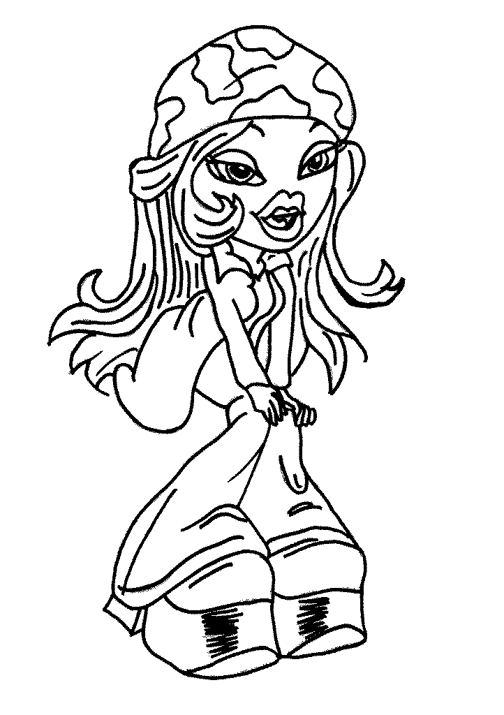 Dibujo para colorear: Bratz (Dibujos animados) #32487 - Dibujos para Colorear e Imprimir Gratis