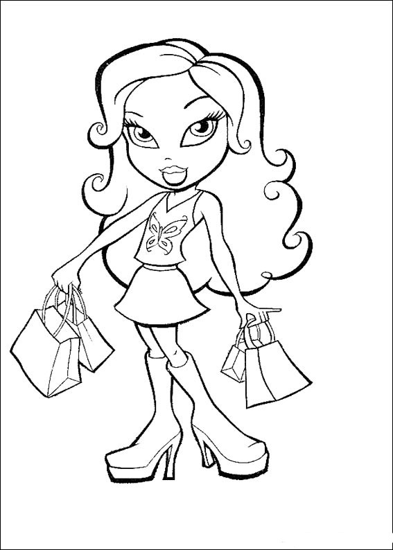 Dibujo para colorear: Bratz (Dibujos animados) #32489 - Dibujos para Colorear e Imprimir Gratis