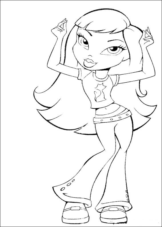 Dibujo para colorear: Bratz (Dibujos animados) #32502 - Dibujos para Colorear e Imprimir Gratis