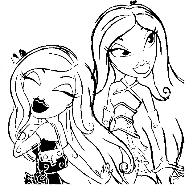 Dibujo para colorear: Bratz (Dibujos animados) #32506 - Dibujos para Colorear e Imprimir Gratis