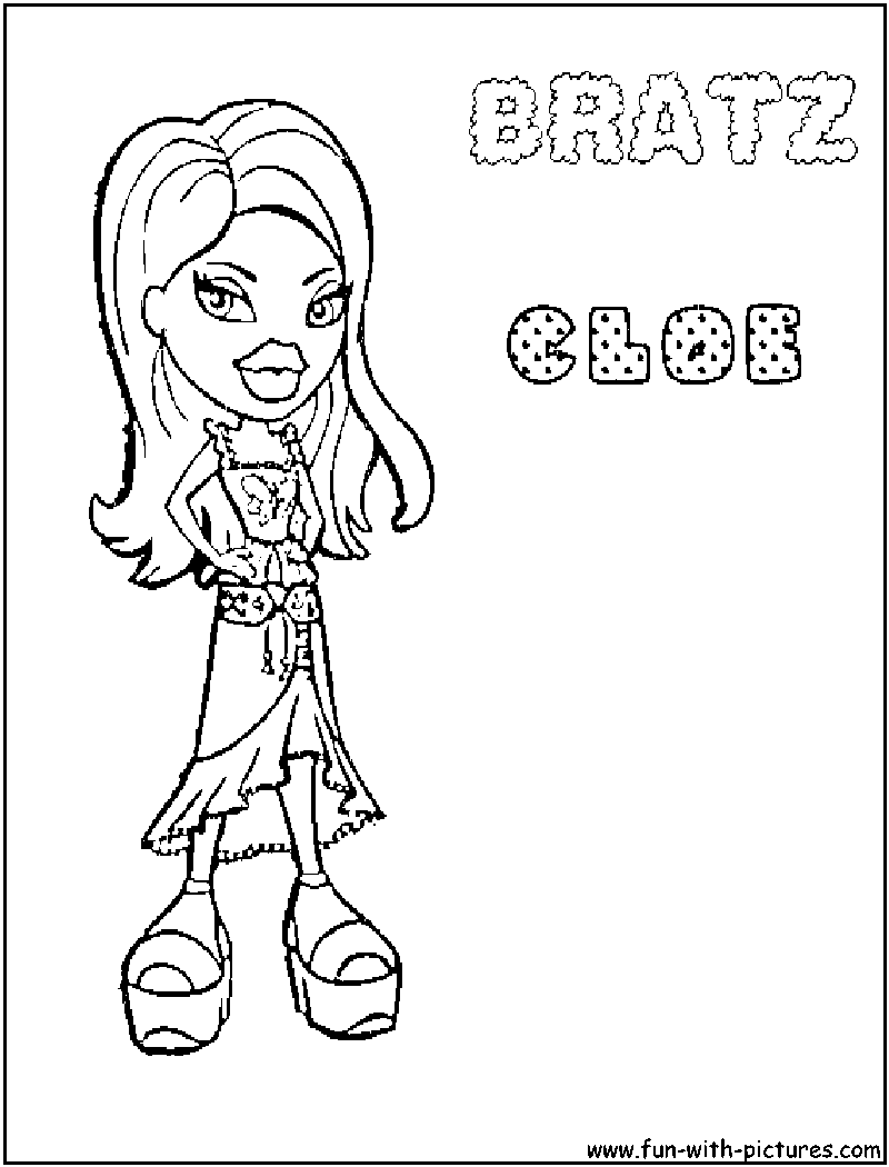 Dibujo para colorear: Bratz (Dibujos animados) #32511 - Dibujos para Colorear e Imprimir Gratis