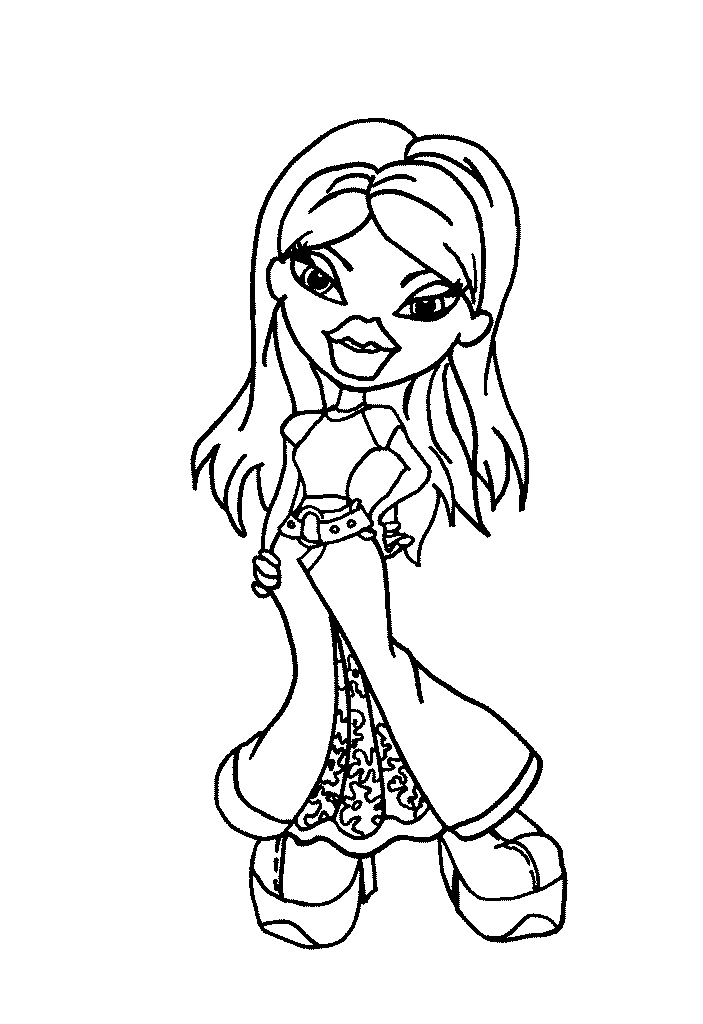 Dibujo para colorear: Bratz (Dibujos animados) #32512 - Dibujos para Colorear e Imprimir Gratis