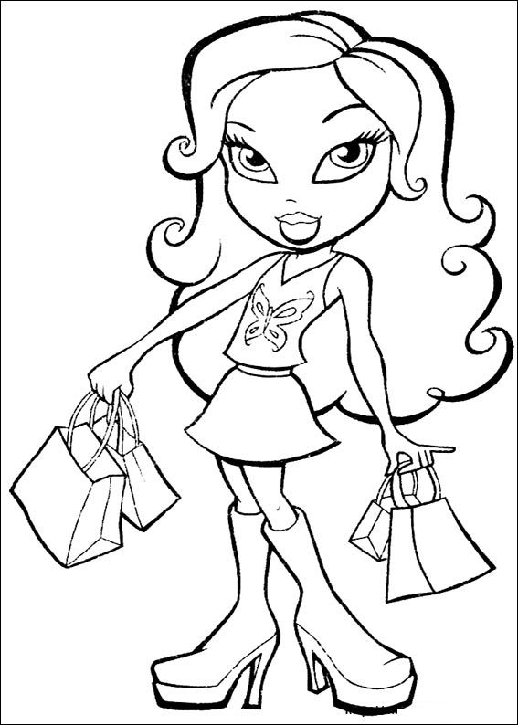 Dibujo para colorear: Bratz (Dibujos animados) #32525 - Dibujos para Colorear e Imprimir Gratis