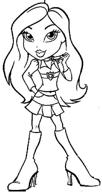 Dibujo para colorear: Bratz (Dibujos animados) #32542 - Dibujos para Colorear e Imprimir Gratis