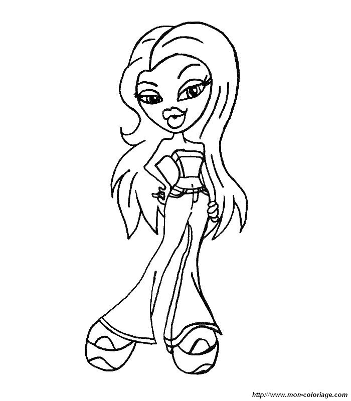 Dibujo para colorear: Bratz (Dibujos animados) #32545 - Dibujos para Colorear e Imprimir Gratis