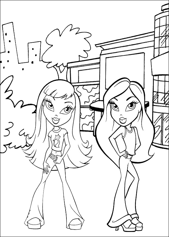 Dibujo para colorear: Bratz (Dibujos animados) #32553 - Dibujos para Colorear e Imprimir Gratis