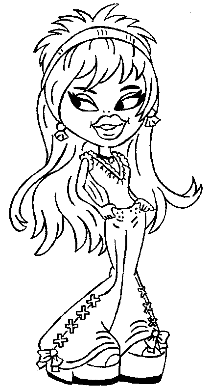 Dibujo para colorear: Bratz (Dibujos animados) #32592 - Dibujos para Colorear e Imprimir Gratis