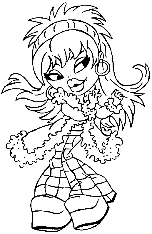 Dibujo para colorear: Bratz (Dibujos animados) #32598 - Dibujos para Colorear e Imprimir Gratis