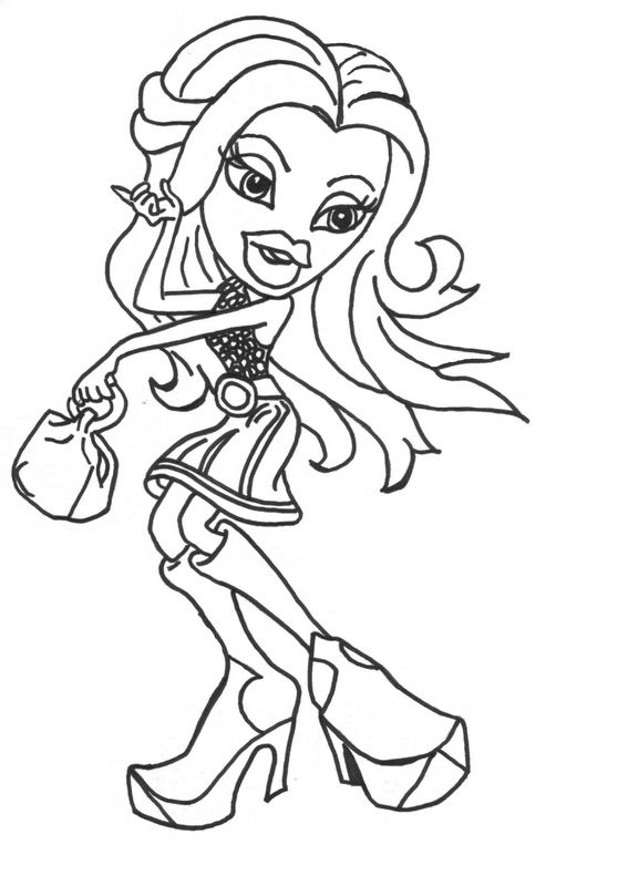 Dibujo para colorear: Bratz (Dibujos animados) #32599 - Dibujos para Colorear e Imprimir Gratis