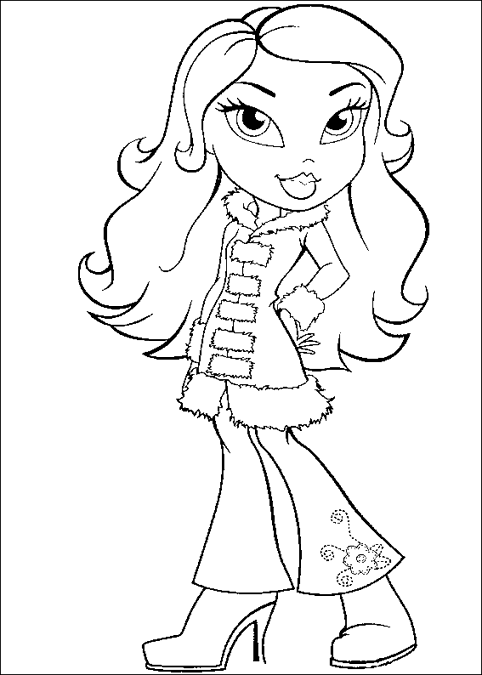 Dibujo para colorear: Bratz (Dibujos animados) #32600 - Dibujos para Colorear e Imprimir Gratis