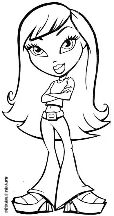 Dibujo para colorear: Bratz (Dibujos animados) #32611 - Dibujos para Colorear e Imprimir Gratis