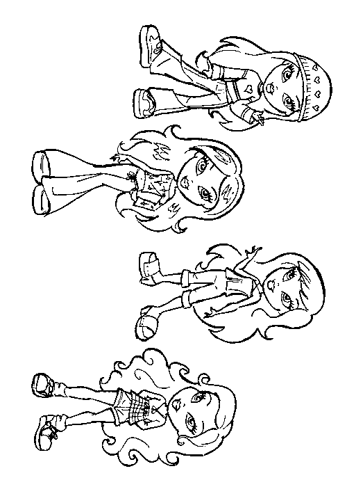 Dibujo para colorear: Bratz (Dibujos animados) #32629 - Dibujos para Colorear e Imprimir Gratis