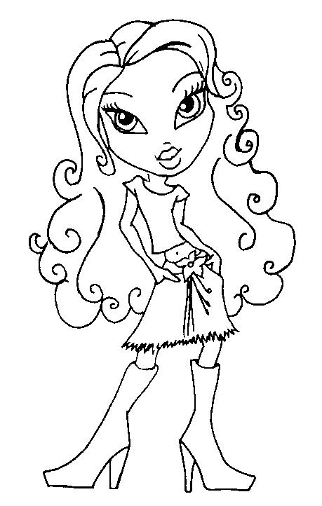 Dibujo para colorear: Bratz (Dibujos animados) #32631 - Dibujos para Colorear e Imprimir Gratis