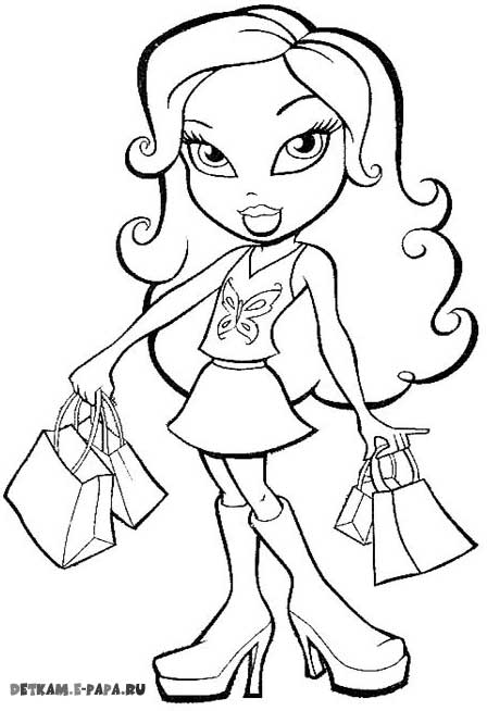 Dibujo para colorear: Bratz (Dibujos animados) #32633 - Dibujos para Colorear e Imprimir Gratis