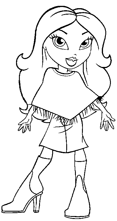 Dibujo para colorear: Bratz (Dibujos animados) #32635 - Dibujos para Colorear e Imprimir Gratis