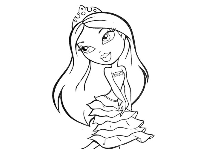 Dibujo para colorear: Bratz (Dibujos animados) #32668 - Dibujos para Colorear e Imprimir Gratis