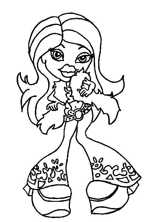 Dibujo para colorear: Bratz (Dibujos animados) #32673 - Dibujos para Colorear e Imprimir Gratis