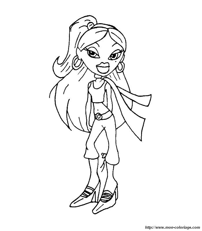 Dibujo para colorear: Bratz (Dibujos animados) #32685 - Dibujos para Colorear e Imprimir Gratis