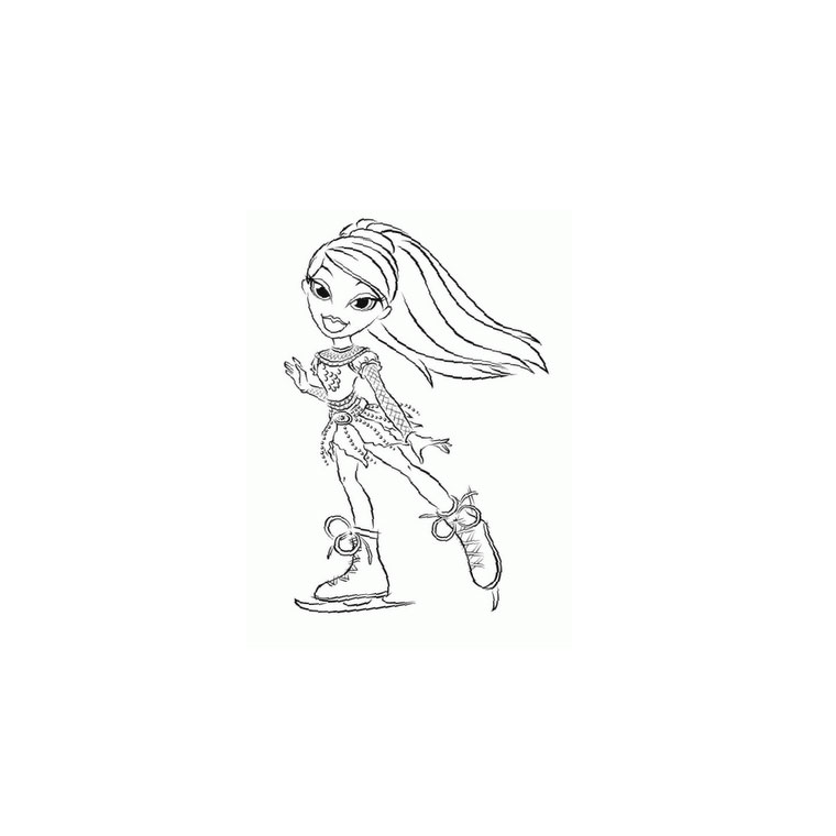 Dibujo para colorear: Bratz (Dibujos animados) #32690 - Dibujos para Colorear e Imprimir Gratis