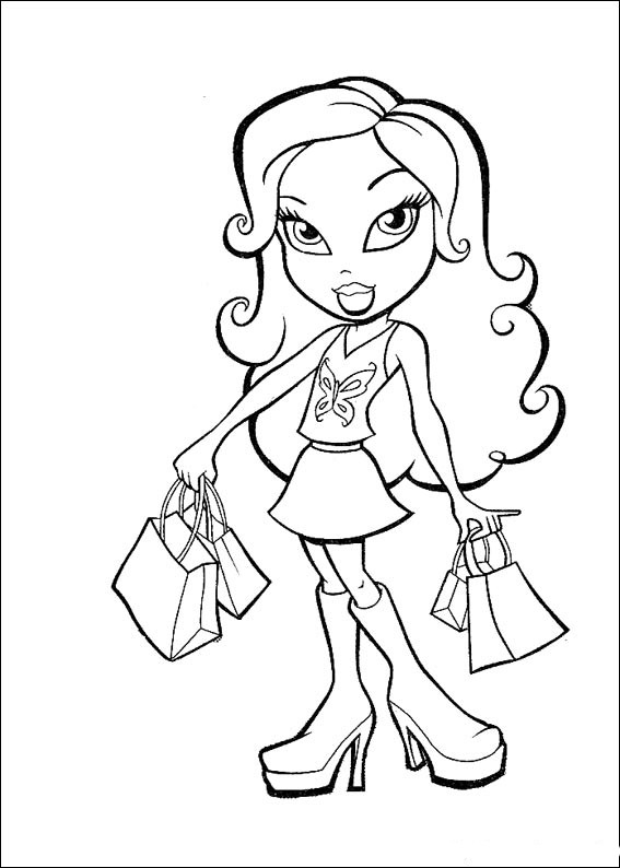 Dibujo para colorear: Bratz (Dibujos animados) #32712 - Dibujos para Colorear e Imprimir Gratis