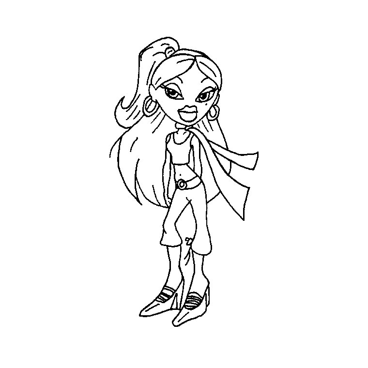 Dibujo para colorear: Bratz (Dibujos animados) #32734 - Dibujos para Colorear e Imprimir Gratis