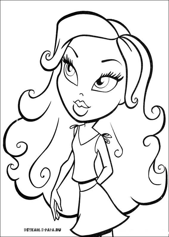 Dibujo para colorear: Bratz (Dibujos animados) #32735 - Dibujos para Colorear e Imprimir Gratis