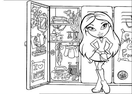 Dibujo para colorear: Bratz (Dibujos animados) #32742 - Dibujos para Colorear e Imprimir Gratis