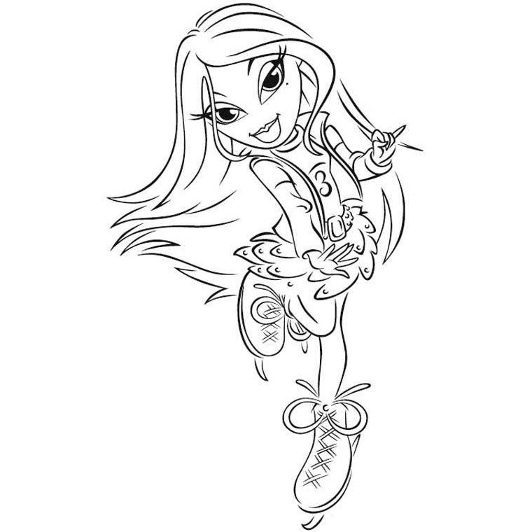 Dibujo para colorear: Bratz (Dibujos animados) #32743 - Dibujos para Colorear e Imprimir Gratis