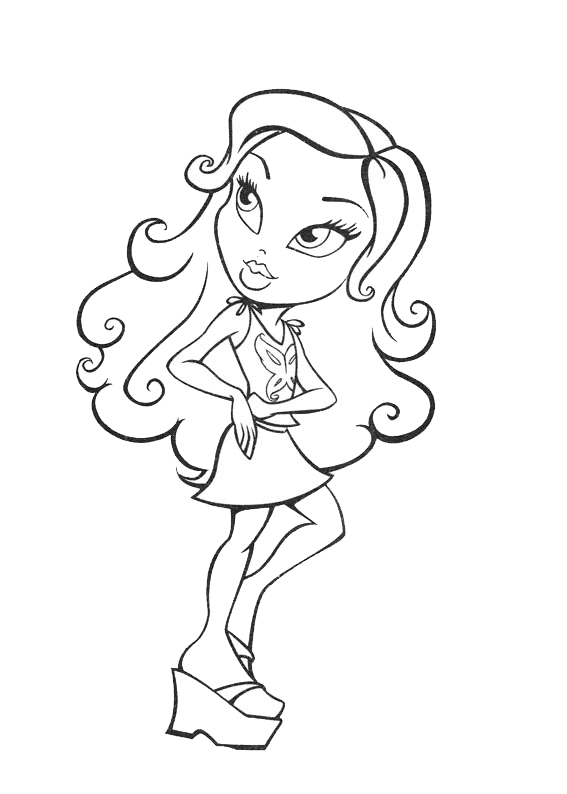 Dibujo para colorear: Bratz (Dibujos animados) #32744 - Dibujos para Colorear e Imprimir Gratis