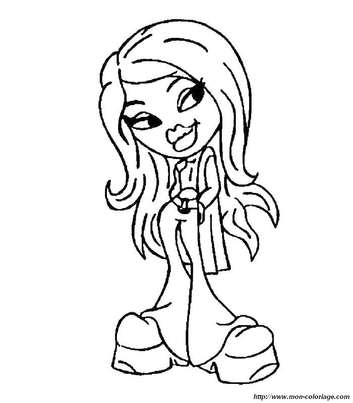 Dibujo para colorear: Bratz (Dibujos animados) #32748 - Dibujos para Colorear e Imprimir Gratis