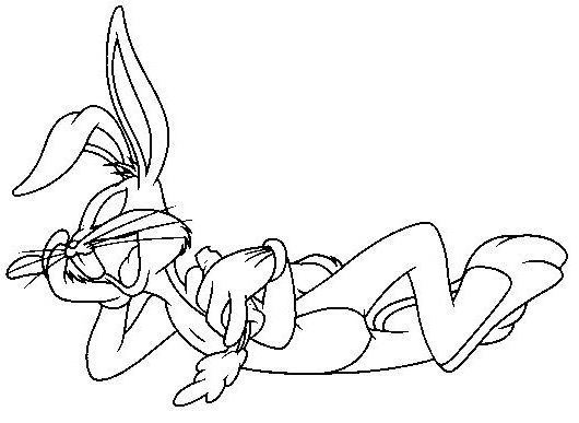 Dibujo para colorear: Bugs Bunny (Dibujos animados) #26418 - Dibujos para Colorear e Imprimir Gratis