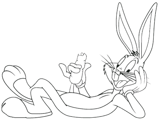 Dibujo para colorear: Bugs Bunny (Dibujos animados) #26423 - Dibujos para Colorear e Imprimir Gratis