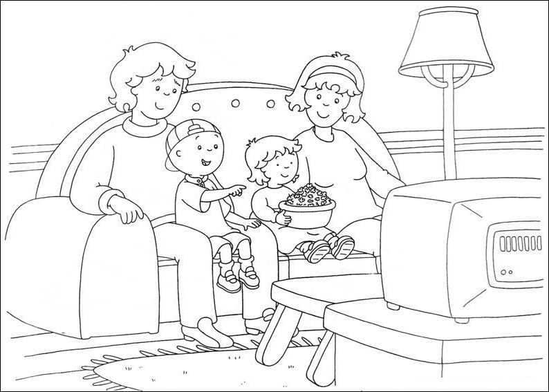 Dibujo para colorear: Caillou (Dibujos animados) #36182 - Dibujos para Colorear e Imprimir Gratis