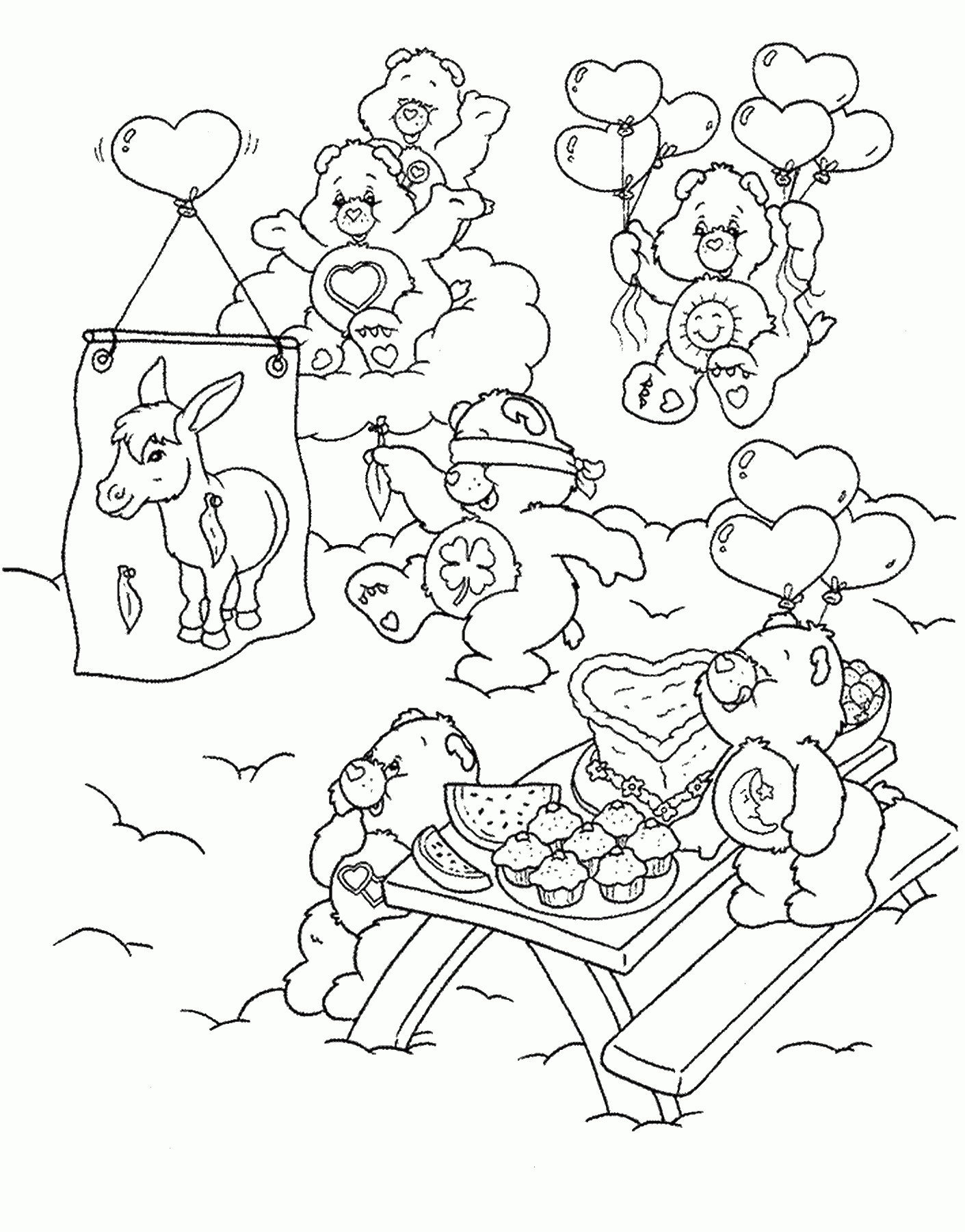 Dibujo para colorear: Care Bears (Dibujos animados) #37561 - Dibujos para Colorear e Imprimir Gratis